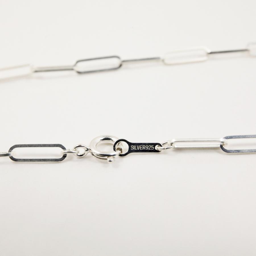 SILVER925 ネックレス ペーパークリップチェーン 45cm男・女兼用タイプ