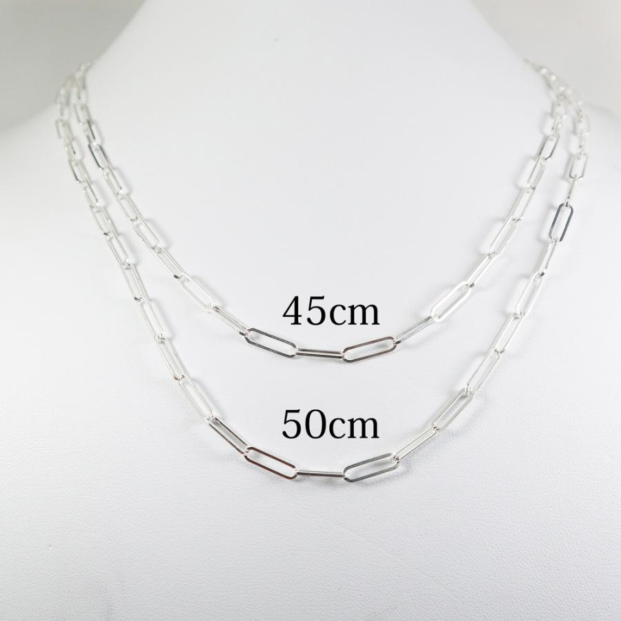 SILVER925 ネックレス ペーパークリップチェーン 50cm男・女兼用タイプ