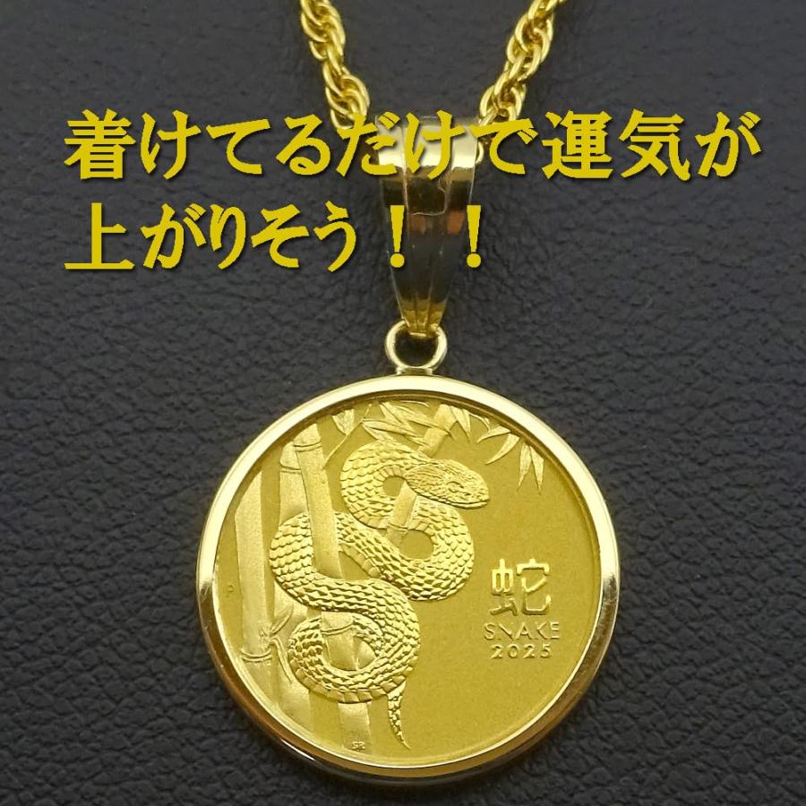 純金K24蛇年(へび) 干支 巳年コインジュエリーネックレス 2025 純金K24蛇年(へび) 干支 巳年コインジュエリーネックレス 2025