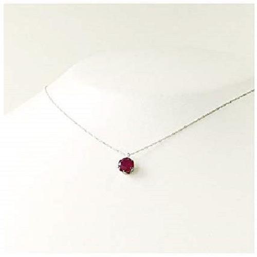 Pt1000（純プラチナ) ルビー1カラット・1粒 ペンダント・ネックレス