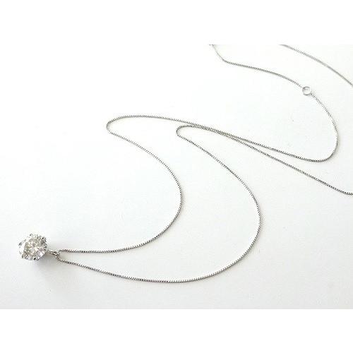 PT900プラチナダイヤモンドネックレスペンダント0.35ctアップ一粒SI-2 / Hカラー Good カット！の画像