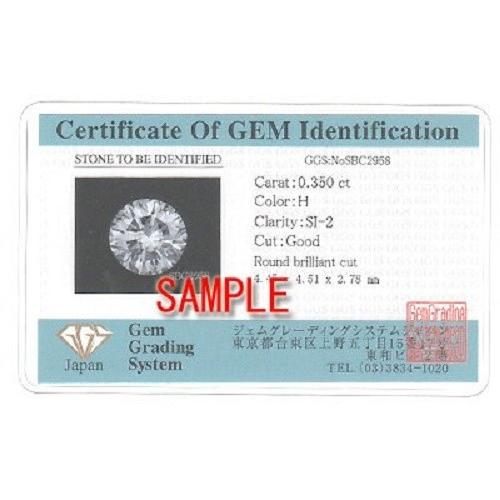 PT900プラチナダイヤモンドネックレスペンダント0.35ctアップ一粒SI-2 / Hカラー Good カット！の画像
