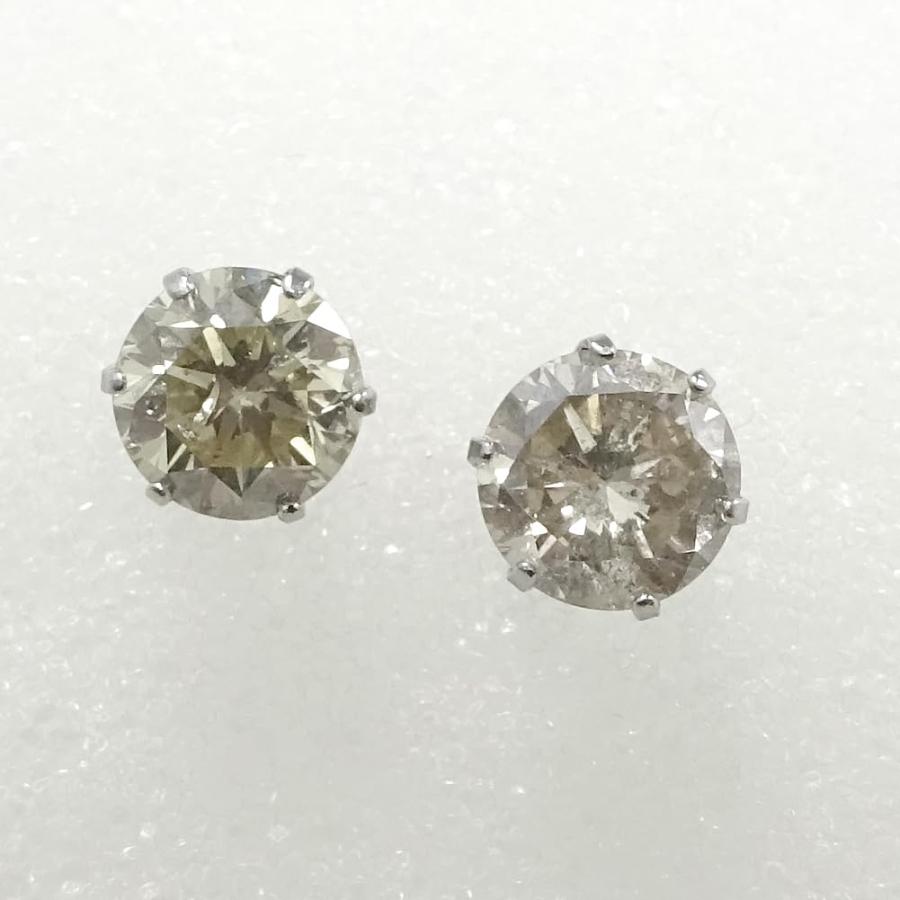 ダイヤモンドピアス プラチナ900 スタッド6本爪 シンプル1.5カラット 天然ダイヤモンド鑑別書付の画像