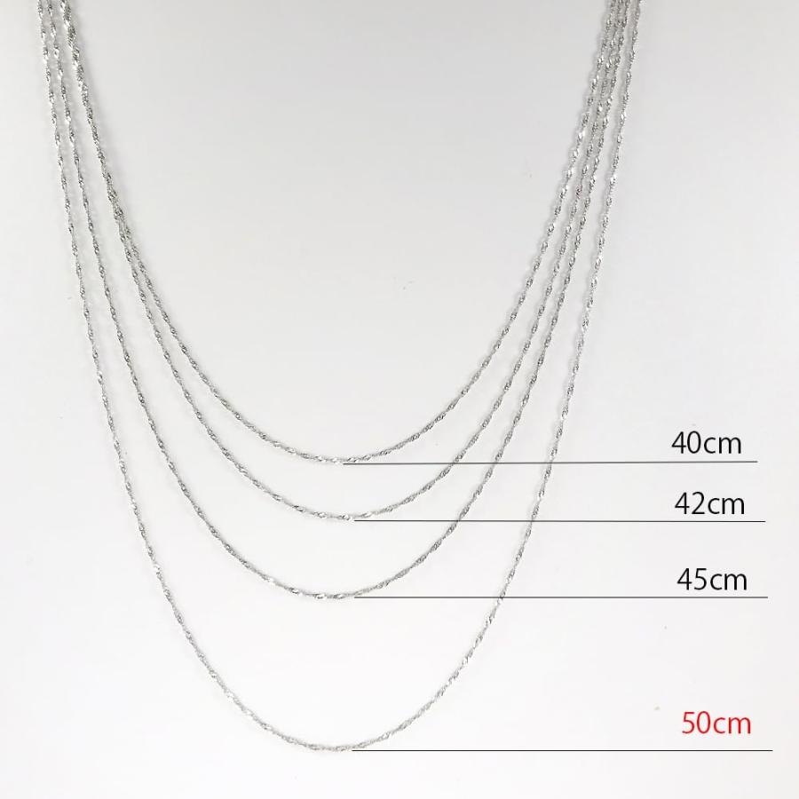 美品⭐️プラチナ 850 スクリューチェーン ネックレス約50cm 約4.3g プラチナチェーンネックレス・スクリュー50cmPt850/送料無料