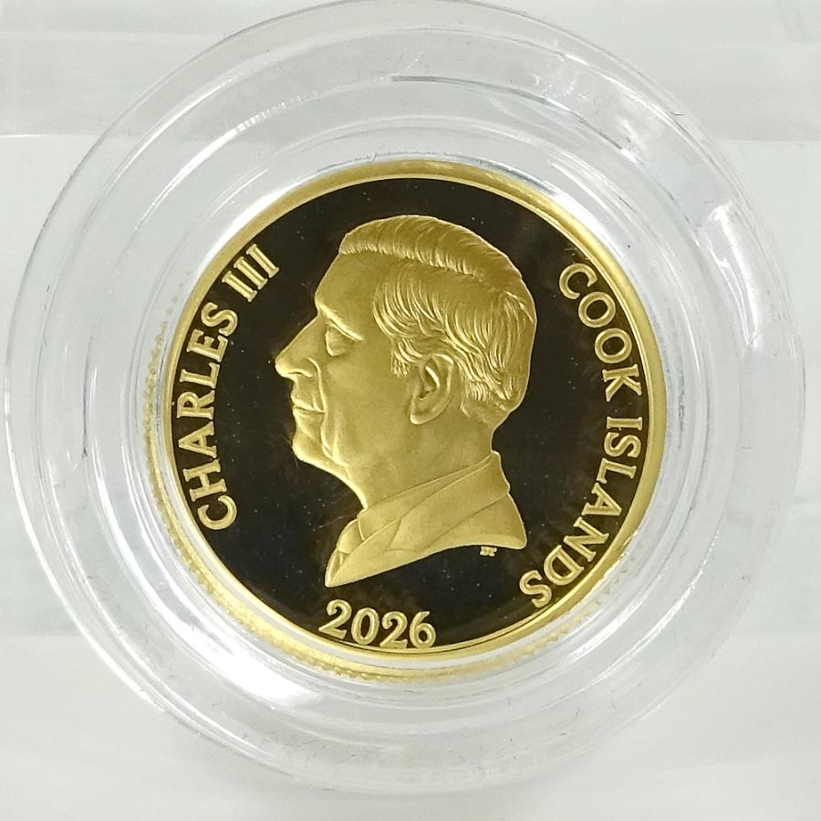 純金コイン金貨K24テディベア金貨 24金（K24） 1/20oz ＄10 2026年限定品 専用ケース保証書付きの画像