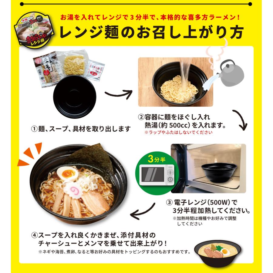 河京 喜多方ラーメン レンジ麺 ３種６個セット R３−６２２ しょうゆ味 みそ味 一平 各２個 レンジで簡単調理 福島 ご当地ラーメン 送料無料  ラーメン