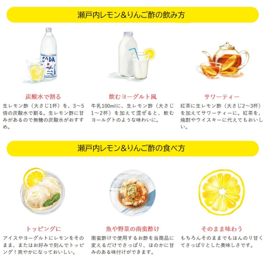 送料込み 瀬戸内レモン＆りんご酢 ８２０ｇ 広島県産 レモン使用 ８本セット 銀座tau 化学調味料無添加 健康 お土産の画像