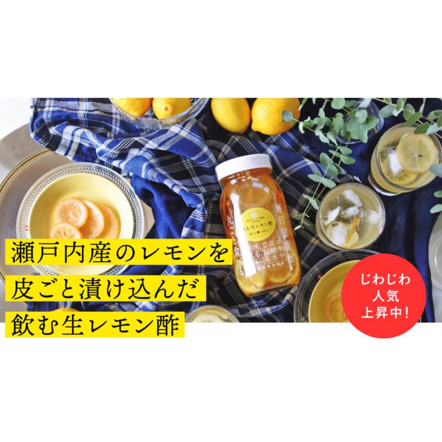 送料込み 瀬戸内レモン＆りんご酢 ８２０ｇ 広島県産 レモン使用 ８本セット 銀座tau 化学調味料無添加 健康 お土産の画像
