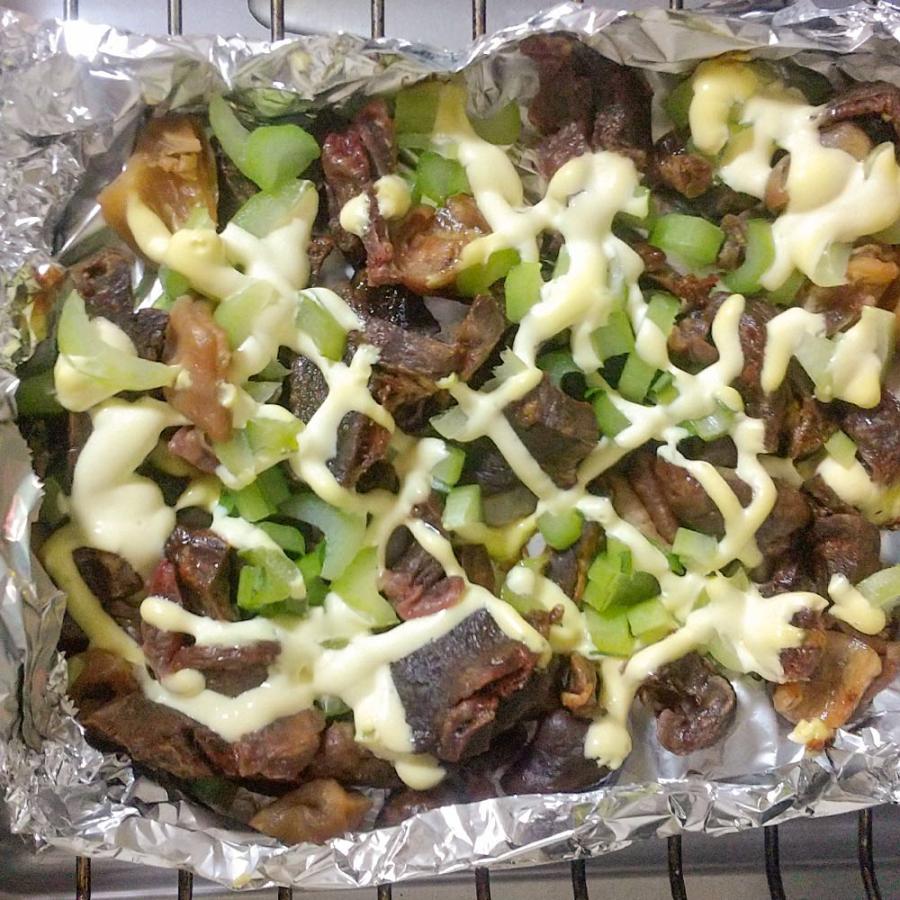 広島名産 ジャンボ スパイシー せんじ肉 1袋(70g) ホルモン珍味 大黒屋