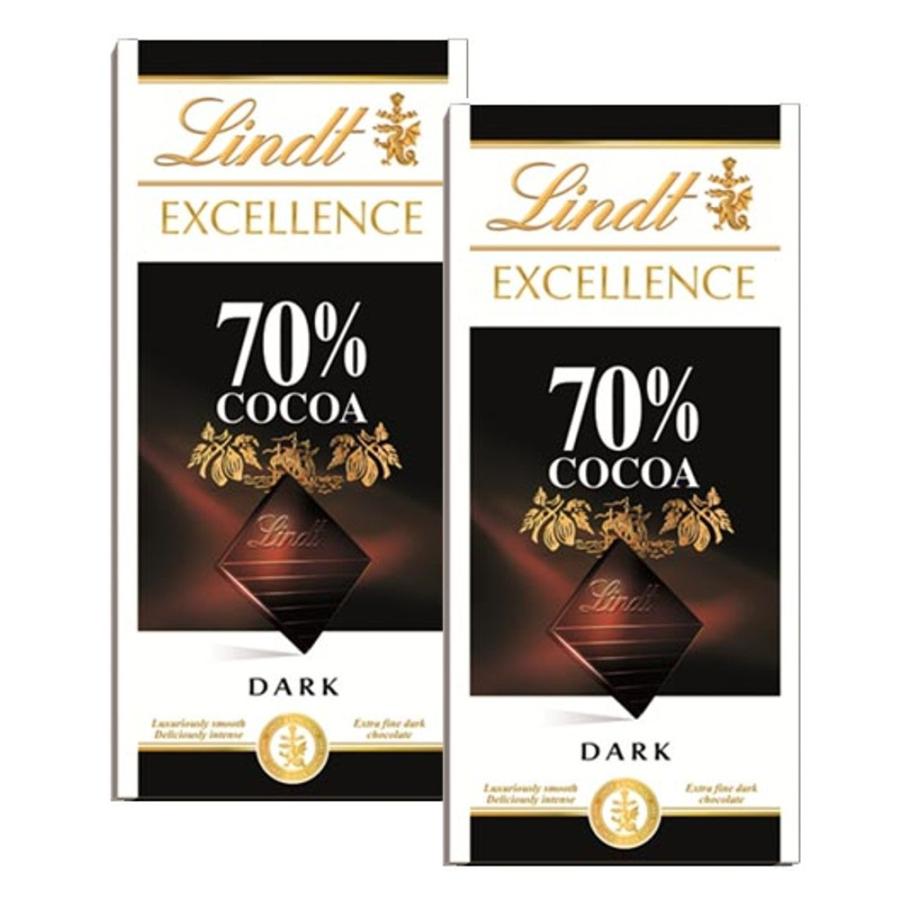 リンツ Lindt エクセレンス 70％ カカオ 100g 2点セット 送料