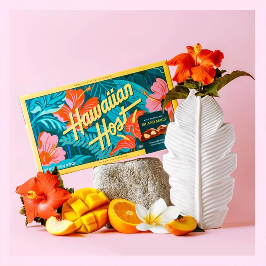 ハワイアンホースト ハイビスカス マカダミアチョコ １２粒 ２４箱セット 送料込み ハワイお土産 ハワイアンホースト ハイビスカス マカダミアチョコ 12粒 24箱