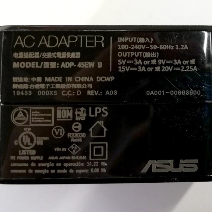 [純正] ASUS 携帯電話用 充電器 ADP-45EW B ACアダプター ブラック タイプC Type-C エイサス エイスース スマートフォン 中古｜hhht-store｜02