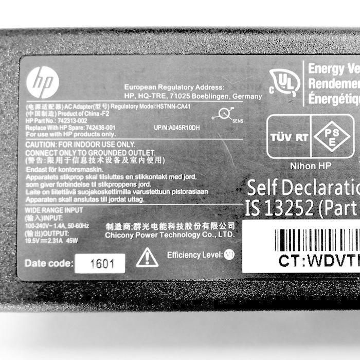 日本HP 中古 [純正] HP ACアダプター HSTNN-CA41 45W 丸ピン 細ピン