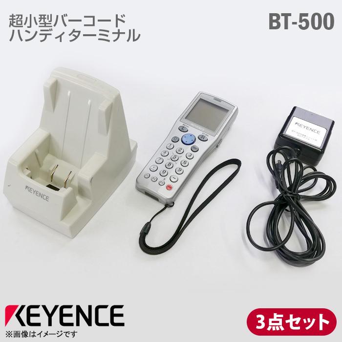 ☆新作入荷☆新品 中古 KEYENCE ハンディターミナル BT-500 充電器 ACアダプター セット 超小型バーコードハンディターミナル  バーコードリーダー キーエンス 動作確認済