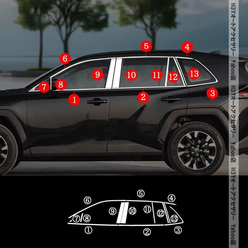 H3Y 新型RAV4 60系 Adventure ドア差しモール、ドアガーニッシュ 外装