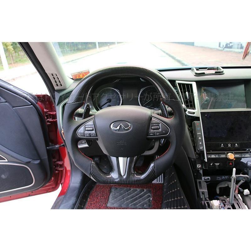 ニッサン スカイライン V37 カスタム パーツ アクセサリー Skyline V37 0gt 350gt 用品 ステアリング リアルカーボン Ns107 Ns107 H3yオートアクセサリー 通販 Yahoo ショッピング