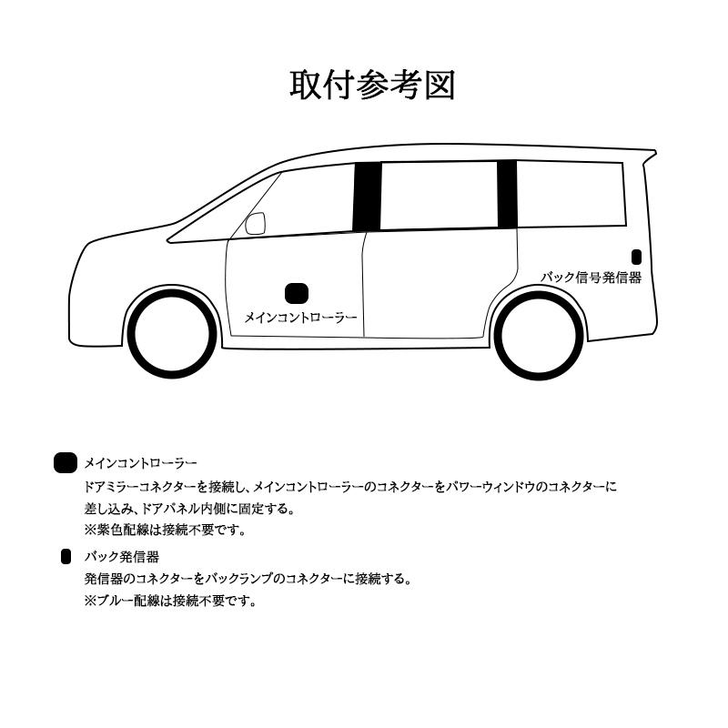 ステップワゴン RP6 RP7 RP8 増設リバース連動ミラーキット 内装