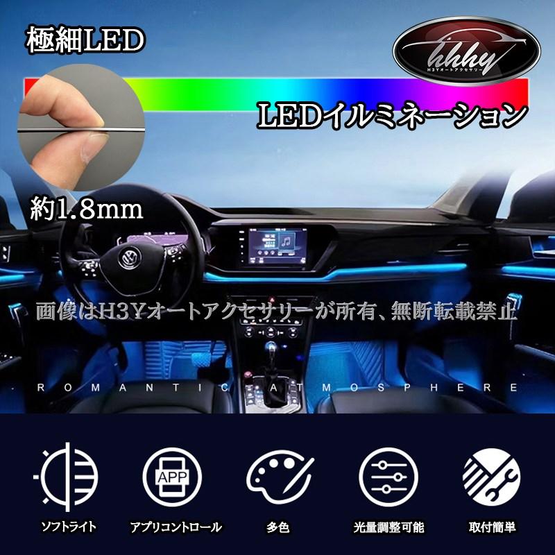 H3Y 極細LED イルミネーションLED アンビエントライト インテリアライン 64色 カットOK (6本入) フットライト 車 内装 ドレスアップ パーツ アクセサリー TX202 の商品画像