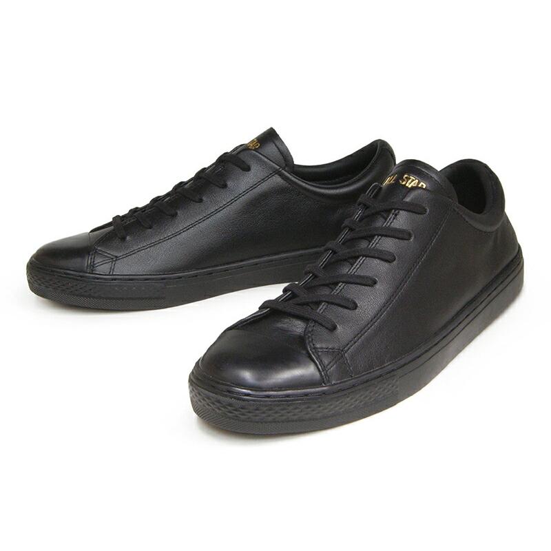 コンバース レザー オールスター クップ ローカット ブラック ハイブランド 真っ黒 レディース メンズ スニーカー CONVERSE LEATHER ALL STAR COUPE OX BLACK｜hi-fine｜02