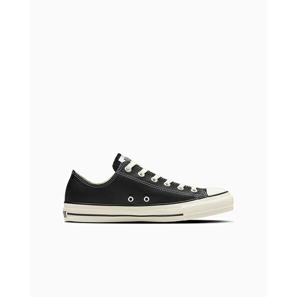 コンバース レザー オールスター アール ローカット ブラック 黒 レディース メンズ スニーカー CONVERSE LEATHER ALL STAR OX BLACK_2