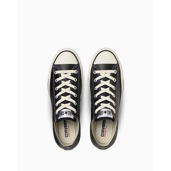 コンバース レザー オールスター アール ローカット ブラック 黒 レディース メンズ スニーカー CONVERSE LEATHER ALL STAR OX BLACK_3