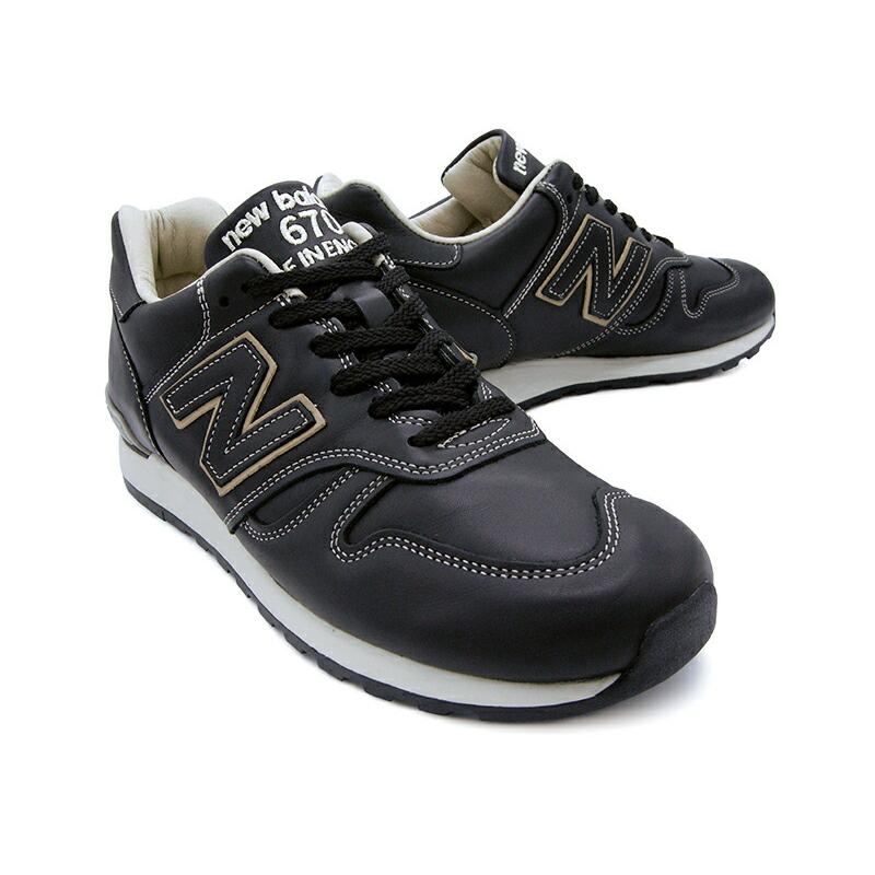 NEW BALANCE M670 KKG BLACK【MADE IN ENGLAND】ニューバランス UK 670 ブラック レザー 黒 イギリス製  ビブラムソール Dワイズ レディース メンズ スニーカー