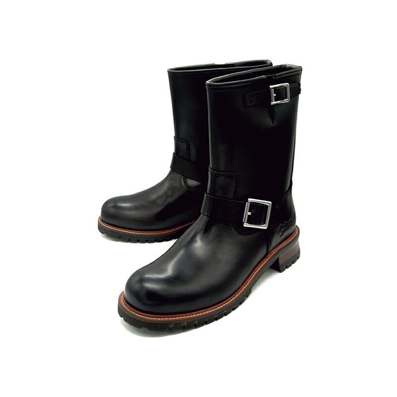 Schott ENGINEERE BOOTS S28001 ショット エンジニアブーツ ロング ブラック 黒 本革 防水加工 メンズ ワークブーツ ウォータープルーフ レザー 革ジャンの画像