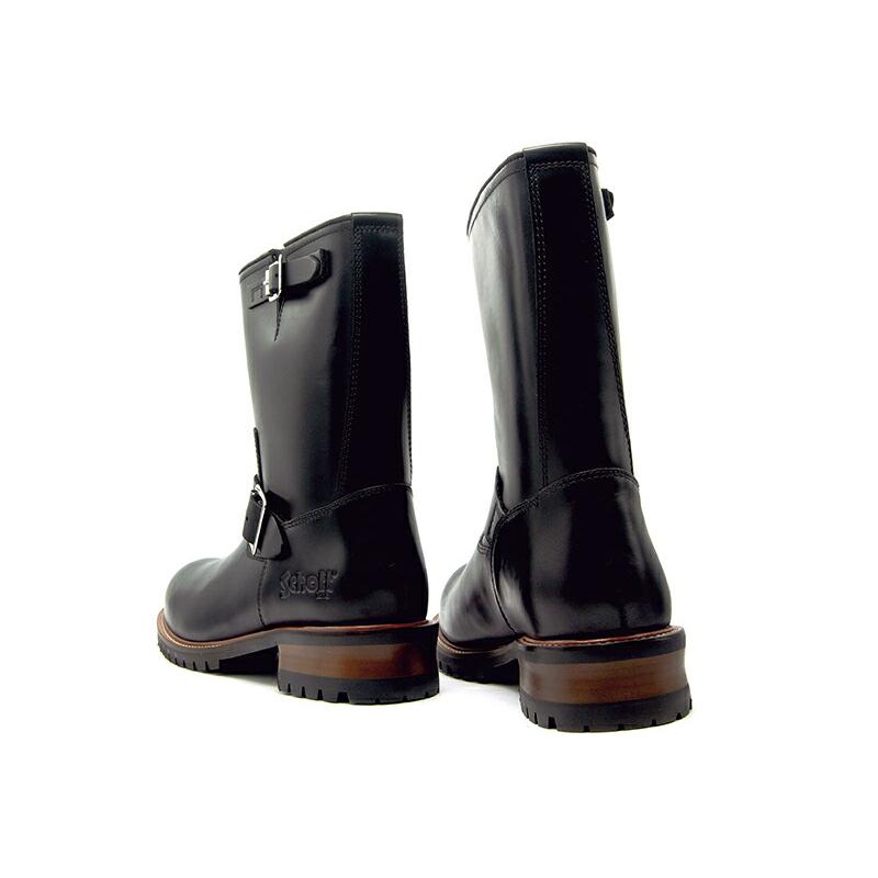 Schott ENGINEERE BOOTS S28001 ショット エンジニアブーツ ロング ブラック 黒 本革 防水加工 メンズ ワークブーツ ウォータープルーフ レザー 革ジャンの画像