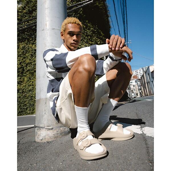 TELIC（テリック） 極厚底 Wバックル2 コルクブラウン ベージュ