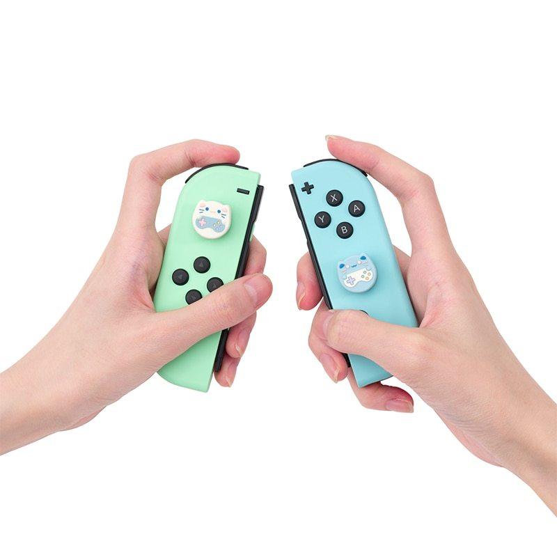 【美品】任天堂 Switch 本体　カバー付き　猫ボタン付き 可愛い猫肉球カバー】Nintendo switch対応 カバー Switchカバー