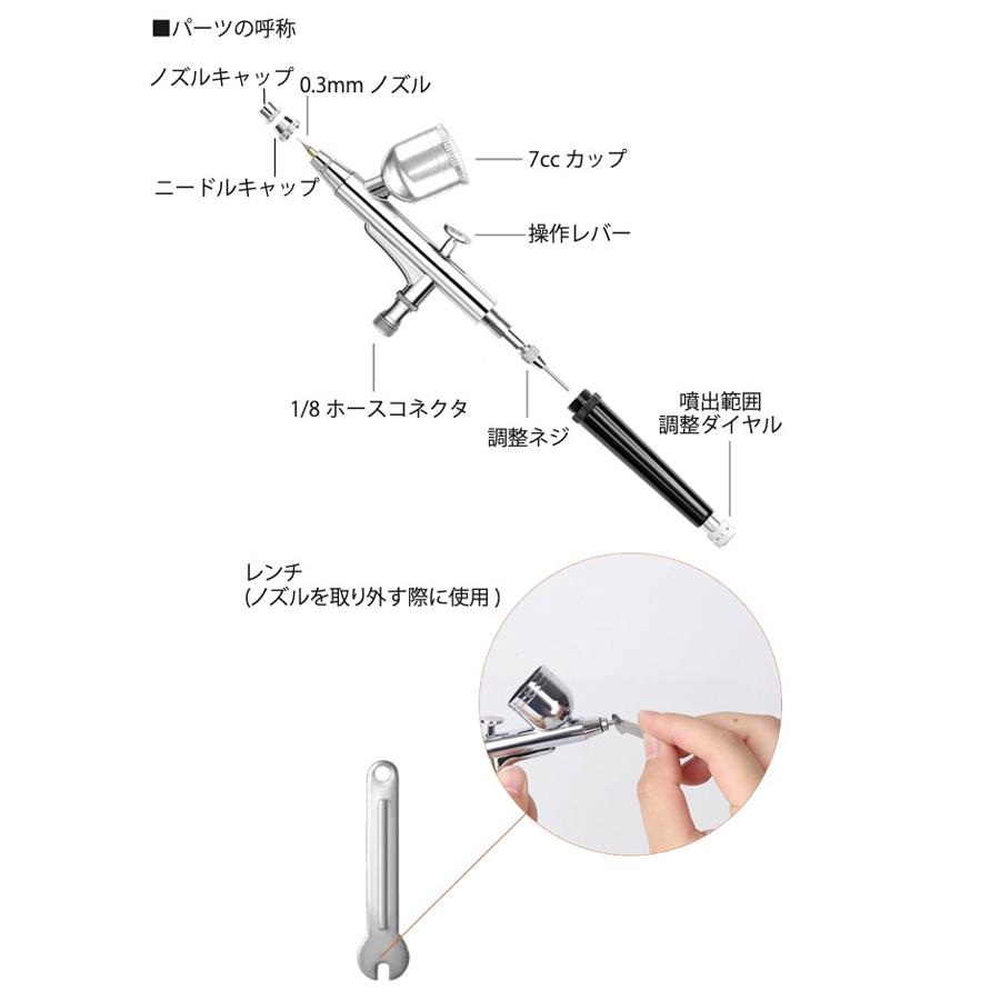 Wアクションエアーブラシ ハイハイ エアブラシ ダブルアクション Wアクションエアーブラシ ハイハイ エアブラシ ダブルアクション