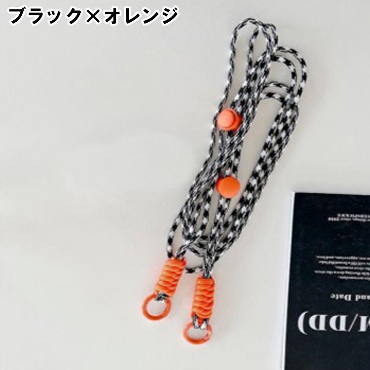 ショルダーストラップ パラコード Wリングタイプ 挟むだけ スマホ