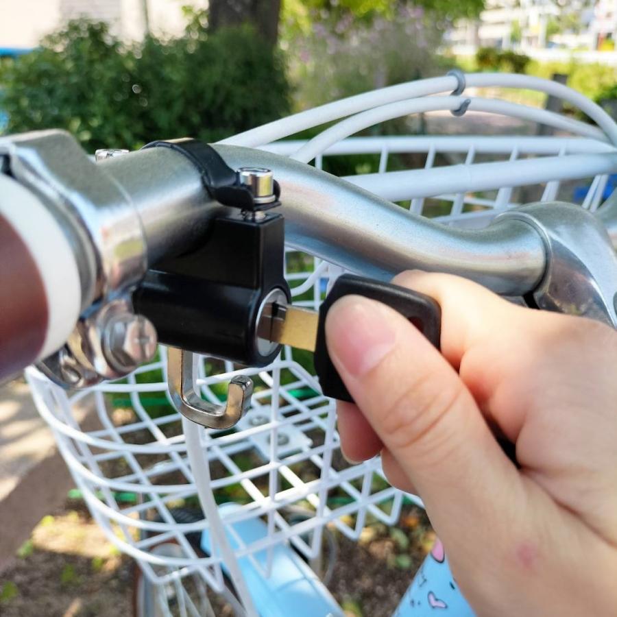 ヘルメットロック 鍵 自転車 ヘルメット キー バイク ホルダー 盗難