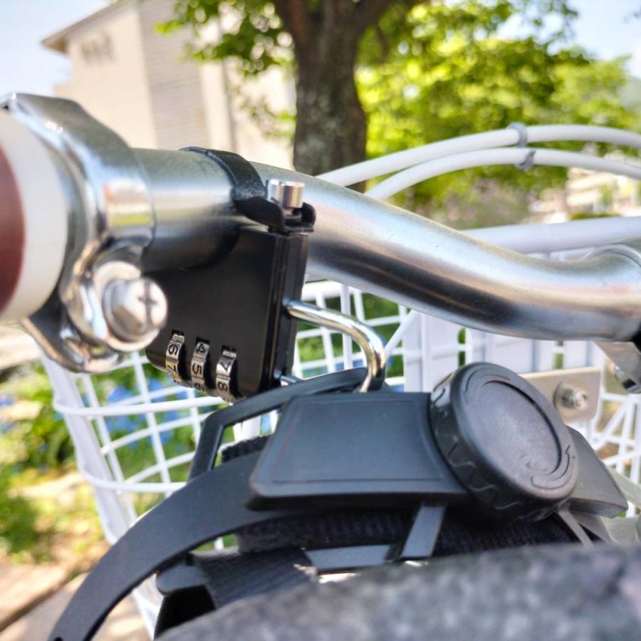 ヘルメットロック ダイヤル型 自転車 バイク 原付 盗難防止 防犯 ネジ