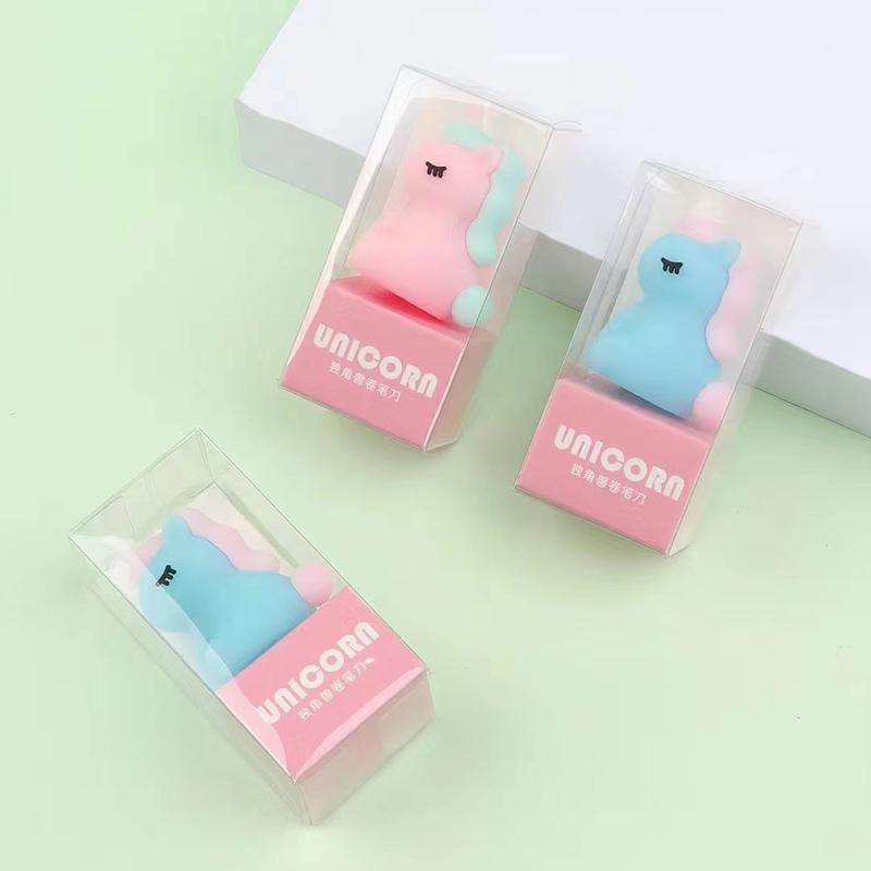 韓国っぽ 鉛筆削り ユニコーン 2個セット ハイハイ ラバーえんぴつ