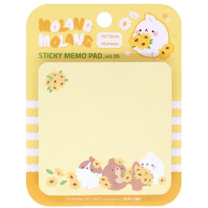 ミニふせん 4個セット Molang モラン 付箋 メモ帳 メモ 韓国