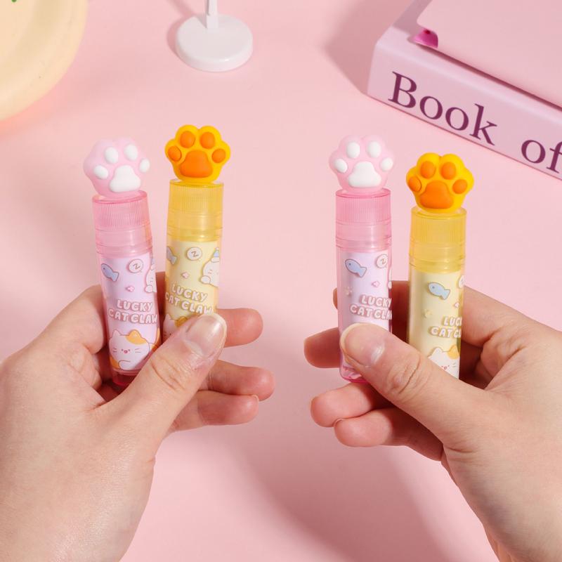 リップスティック型 消しゴム 2個セット 肉球 けしごむ ケシゴム 韓国