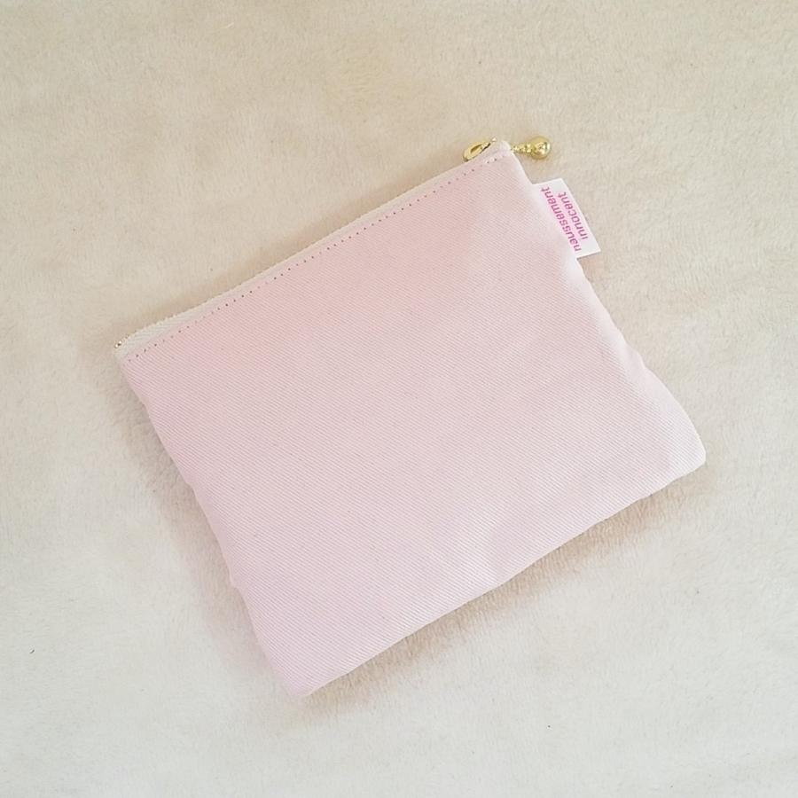 ｄｍ便送料無料 ハンドメイド Haussement Innocent ピンクとドットのパステルなポーチ付きポケットティッシュケース 受注制作 正規激安