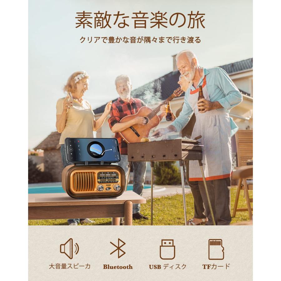 Gemean 携帯ラジオ FM/AM 短波ラジオ bluetooth ワイドFM対応 高感度 ラジオ USB/SDカード対応 MP3プレーヤー 大音量｜hi-ka-ri-store｜05