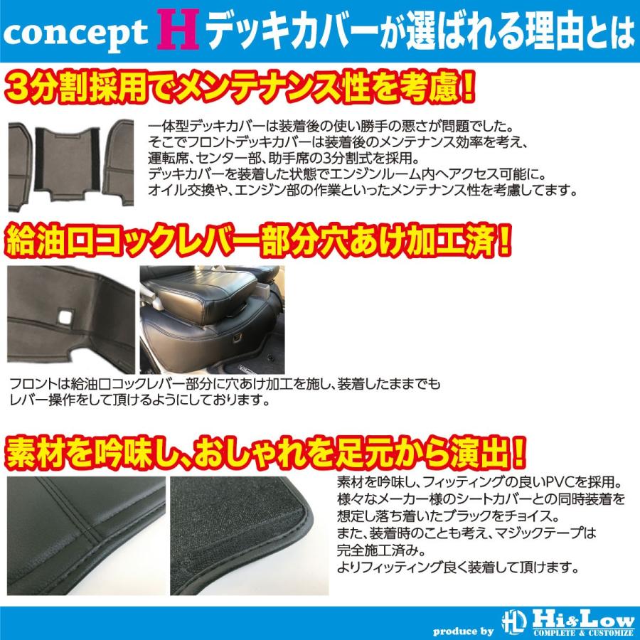 Hi&Low conceptH エブリイワゴン エブリイDA17W DA17V用デッキカバーフロントブラック(分割式給油口レバー対応) | エブリイワゴン | 01