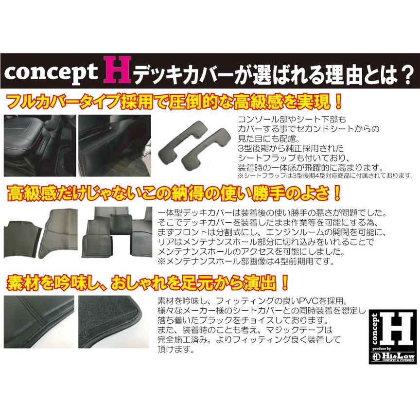 Hi&Low conceptH  200系ハイエース 4型後期〜2.8Lディーゼル車 ワイド デッキカバーリア フルカバーメンテナンスホール対応 | ハイエース | 01