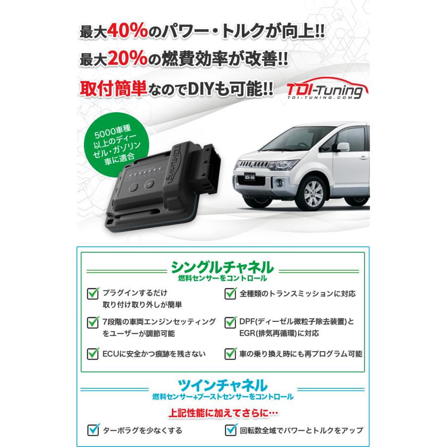 TDI Tuning CRTD4 Diesel Tuning Box ディーゼル車用 ミツビシ 新型デリカD:5【Bluetooth オプションセット】｜hi-low-002｜04