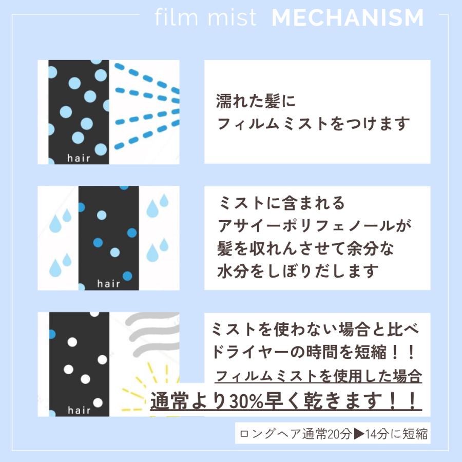 フィルムクリーム＆ミスト【タオルドライ後の エクステ ヘアケア セット】ハイポーション 補修アウトバストリートメント 速乾ミスト エクステ長持ち |  | 06