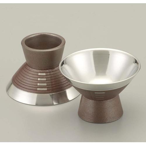 伝統工芸 / 大阪錫器 ) 小酒器 / ツチメダイヤ ( 足付 )｜ギフト