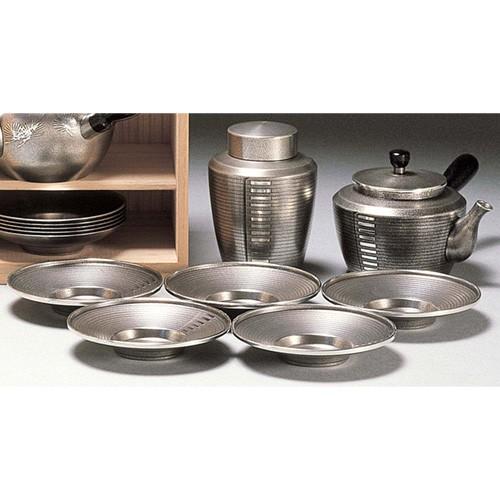 伝統工芸 / 大阪錫器 ) 茶器揃 トジメ三ッ組 ピューター お茶 茶筒 