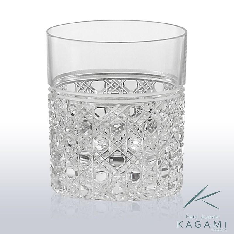 ( カガミクリスタル ) 江戸切子 ダブルウイスキー 八角籠目 紋 ( T483-1 ) 切り子 クリスタル グラス