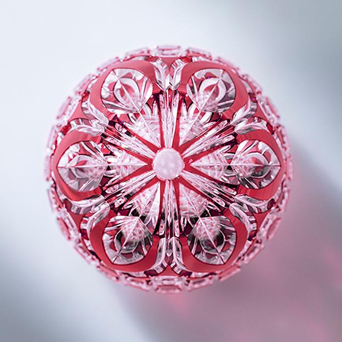 カガミクリスタル 江戸切子 伝統工芸士 鍋谷淳一 ロックグラス 彩華