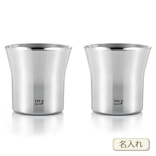 磨き屋シンジケート / ２重ロックタンブラー320ml / ペア ( 名入れ メッセージ 名前入り )  ネーム 彫刻 ロックグラス ステンレス