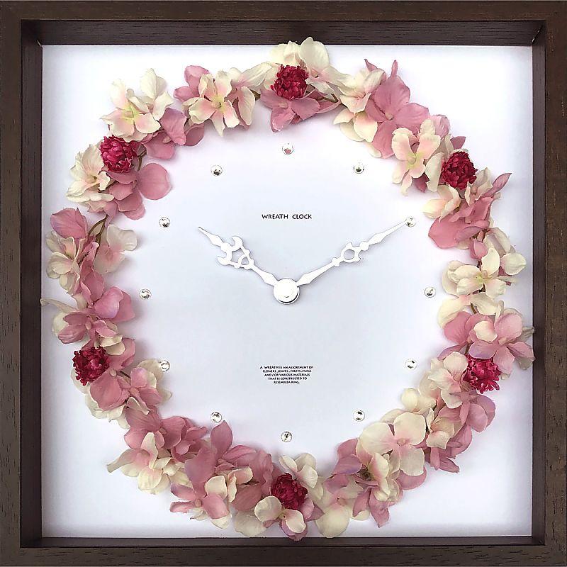 アートクロック ) Wreath Clock Hydrangea pink : ハイセレクト - 通販