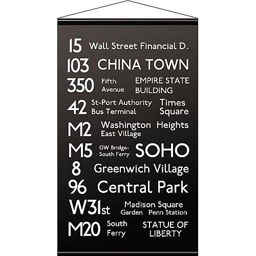 激安ブランド タペストリー Bus Roll Sign Tapestry New York オブジェ ブランド 雑貨 おしゃれ インテリア 訳ありセール格安 Www Aproniaperu Com